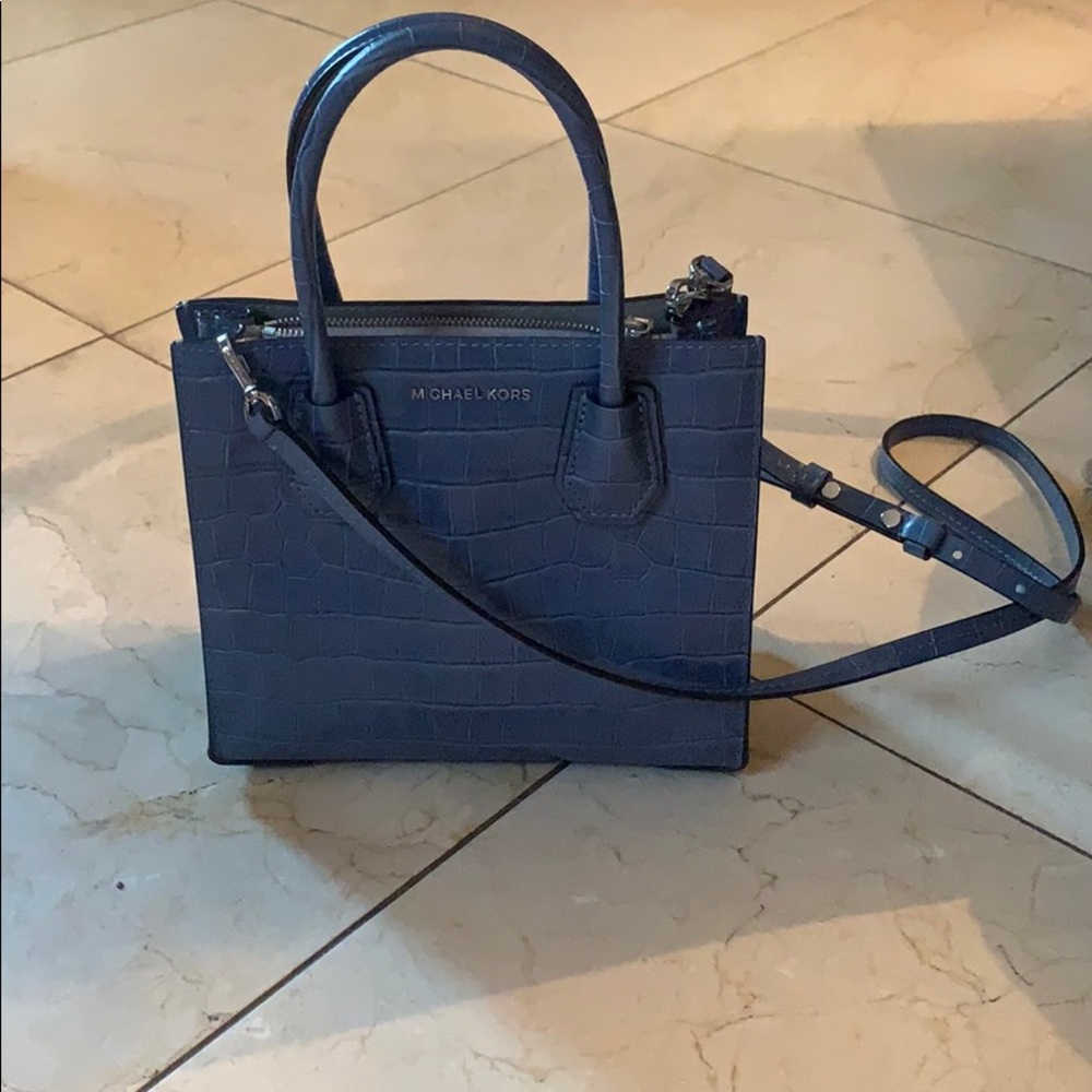 Mini MK Mercer Embossed Leather Bag